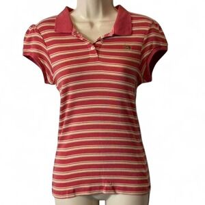 Vintage 90s One Step Up Striped Polo Shirt, Women's Size L